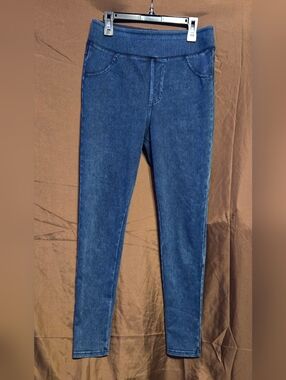Halara High Waisted Denim Look Leggings Size S Pull On Stretch Jeggings